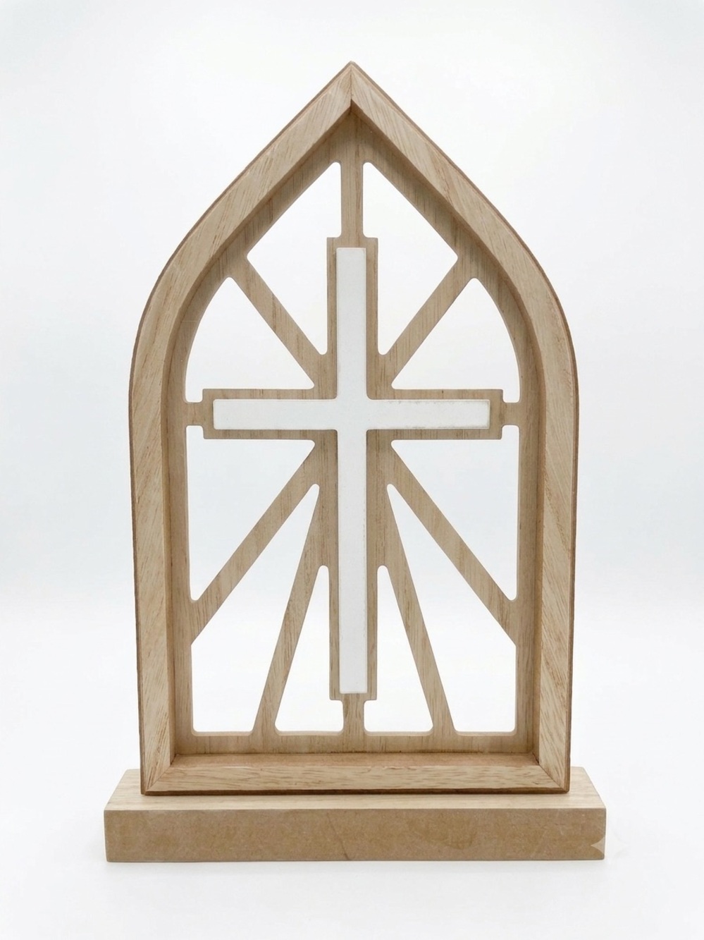 Distressed Farmhouse Table Top Cross Plaque